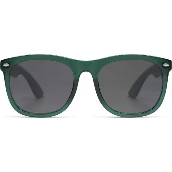 SOJOS Classic Square Sunglasses for Women Men Vintage Retro Oversized Womens UV400 Sun Glasses SJ2270Crystal GreenGrey