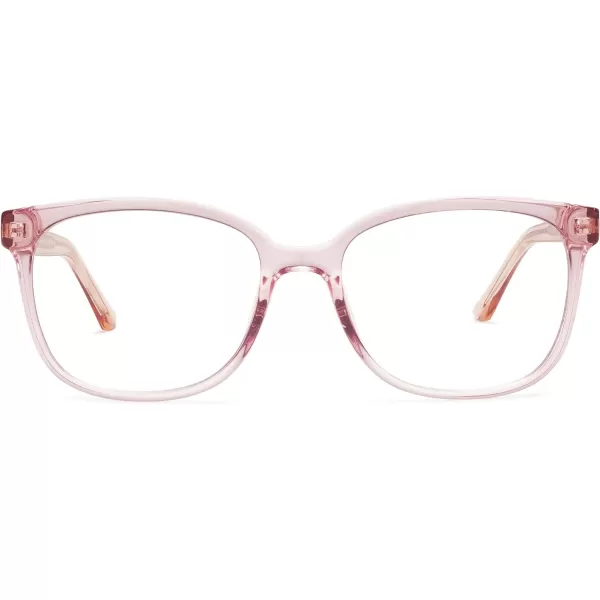 SOJOS Clear Blue Light Glasses Computer Glasses Embossed Temple ROCOCO SJ5099Pink AntiBlue Light Lens