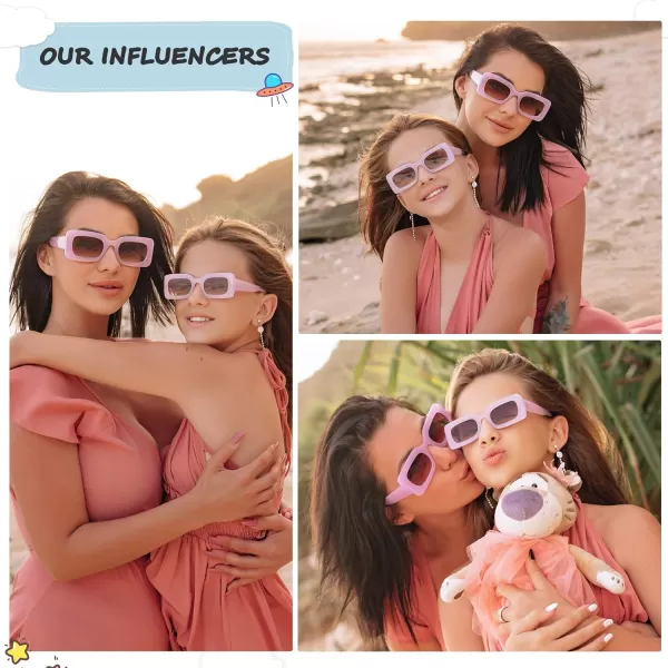 SOJOS Kids Rectangle Nude Sunglasses for Girls Toddler Baby Age 12 UV400 Protection Trendy Chunky Glasses SK5612Orange