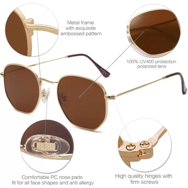 SOJOS Polarized Sunglasses for Women and MenBrown