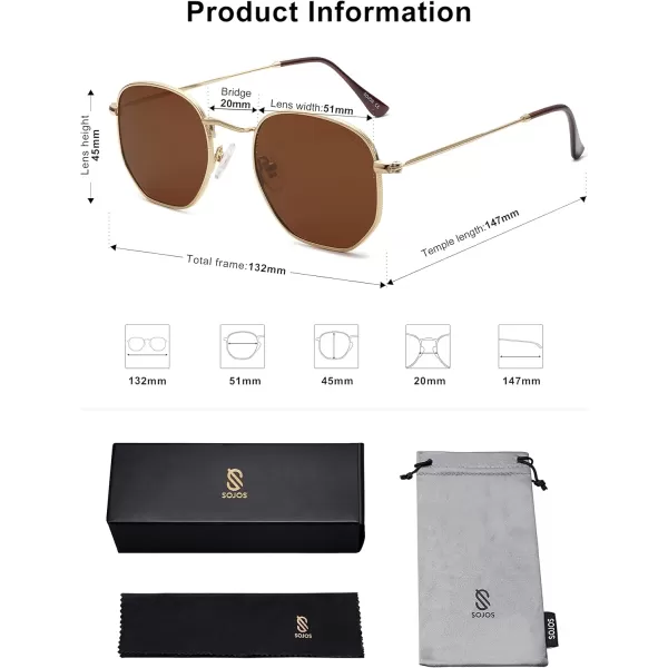 SOJOS Polarized Sunglasses for Women and MenBrown