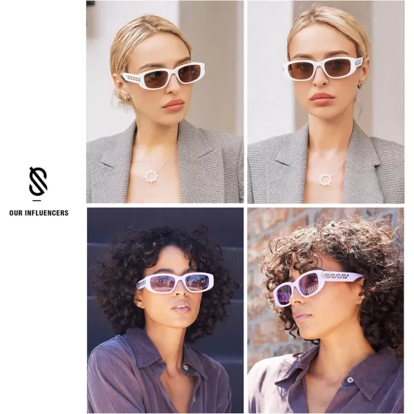 SOJOS Rectangle Sunglasses Womens Mens Retro Vintage Narrow Frame Cute Fashion Trendy Sunnies SJ2234BlackGrey