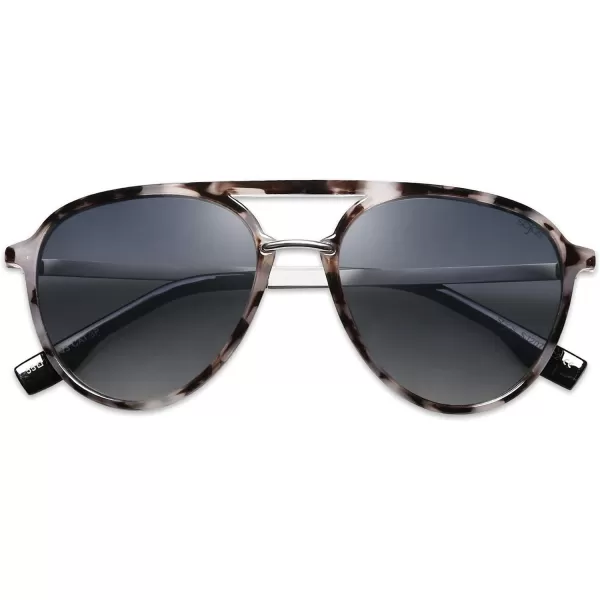 SOJOS Retro Aviator Polarized Sunglasses for Women Men Double Bridge Ladies ShadesTortoise Grey
