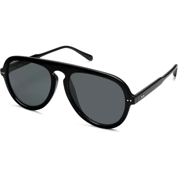 SOJOS Retro Aviator Sunglasses Womens Mens Vintage Plastic Frame Shades Lentes De Sol Para Mujer SJ2255Black