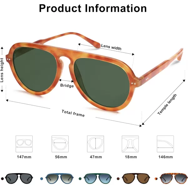 SOJOS Retro Aviator Sunglasses Womens Mens Vintage Plastic Frame Shades Lentes De Sol Para Mujer SJ2255Yellow