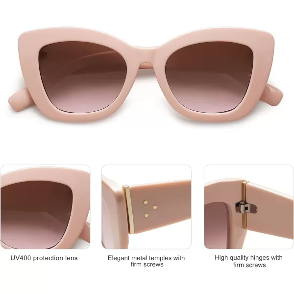 SOJOS Retro Cateye Sunglasses Women Classic Vintage Trendy Shades Sunnies Gafas de sole UV400 Protection SJ2190Pink