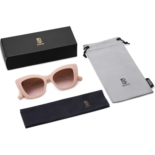 SOJOS Retro Cateye Sunglasses Women Classic Vintage Trendy Shades Sunnies Gafas de sole UV400 Protection SJ2190Pink