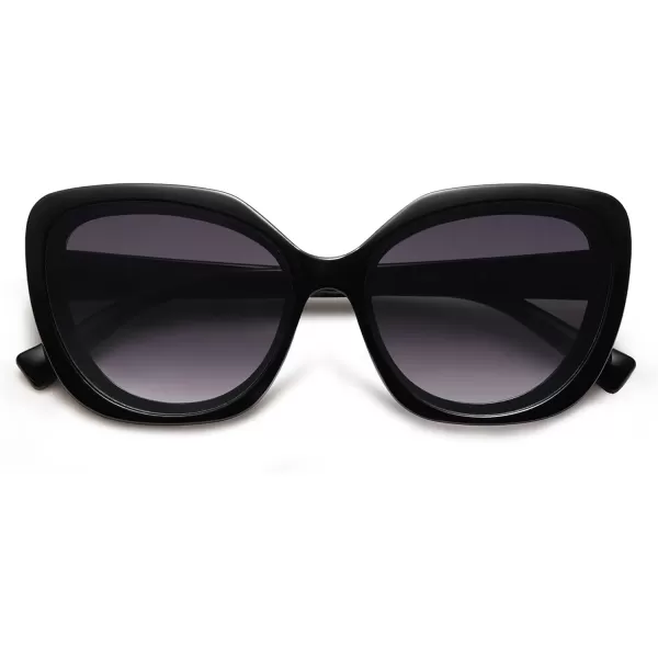 SOJOS Retro Oversized Square Sunglasses Womens Vintage Shades Large Sun Glasses Trendy Bold Designer Sunnies SJ2256BlackGradient Grey