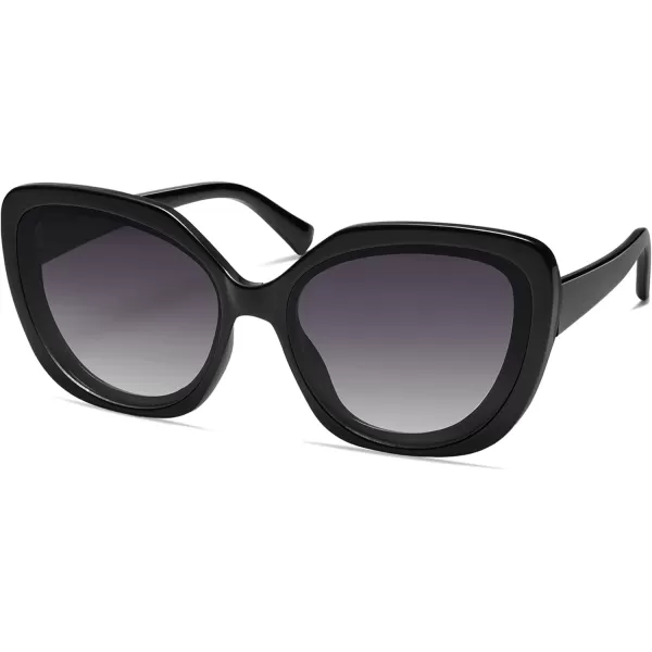 SOJOS Retro Oversized Square Sunglasses Womens Vintage Shades Large Sun Glasses Trendy Bold Designer Sunnies SJ2256BlackGradient Grey