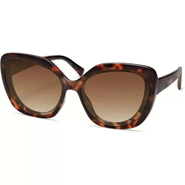 SOJOS Retro Oversized Square Sunglasses Womens Vintage Shades Large Sun Glasses Trendy Bold Designer Sunnies SJ2256Brown TortoiseBrown