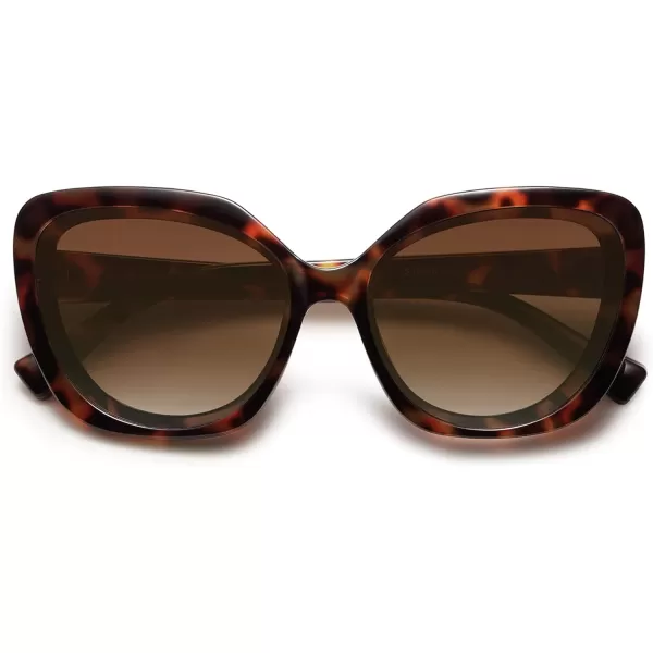 SOJOS Retro Oversized Square Sunglasses Womens Vintage Shades Large Sun Glasses Trendy Bold Designer Sunnies SJ2256Brown TortoiseBrown