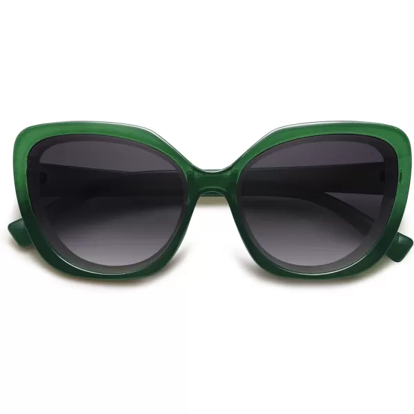SOJOS Retro Oversized Square Sunglasses Womens Vintage Shades Large Sun Glasses Trendy Bold Designer Sunnies SJ2256GreenGradient Grey
