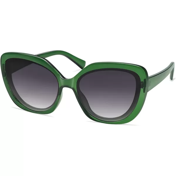 SOJOS Retro Oversized Square Sunglasses Womens Vintage Shades Large Sun Glasses Trendy Bold Designer Sunnies SJ2256GreenGradient Grey