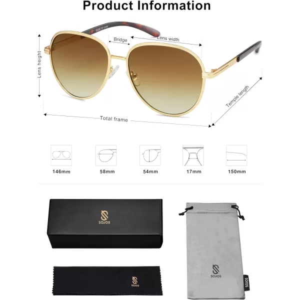SOJOS Retro Trendy Aviator Sunglasses Women Men 90s Vintage Glasses Stylish Sunglasses SJ1216Tortoise