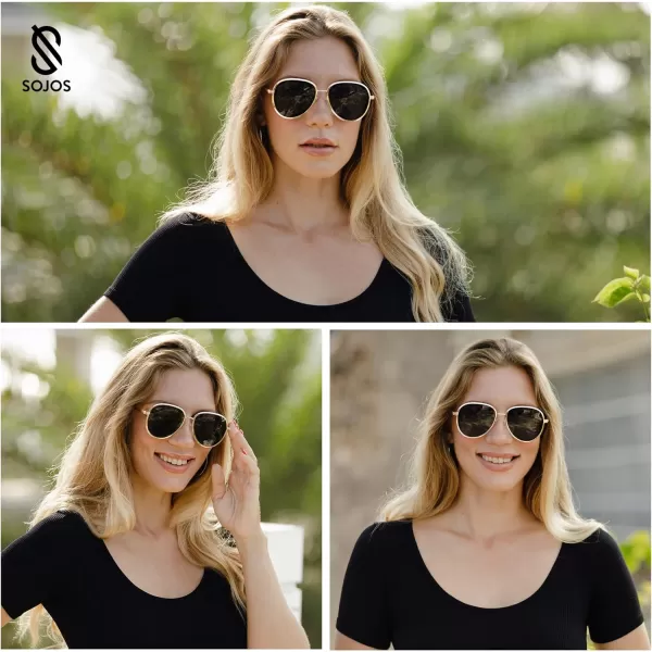 SOJOS Retro Trendy Aviator Sunglasses Women Men 90s Vintage Glasses Stylish Sunglasses SJ1216Tortoise