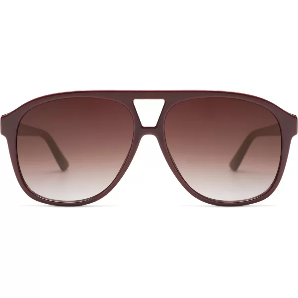 SOJOS Retro Trendy Aviator Sunglasses for Women Men Classic Vintage UV400 Aviators SJ2315RedRedish Brown