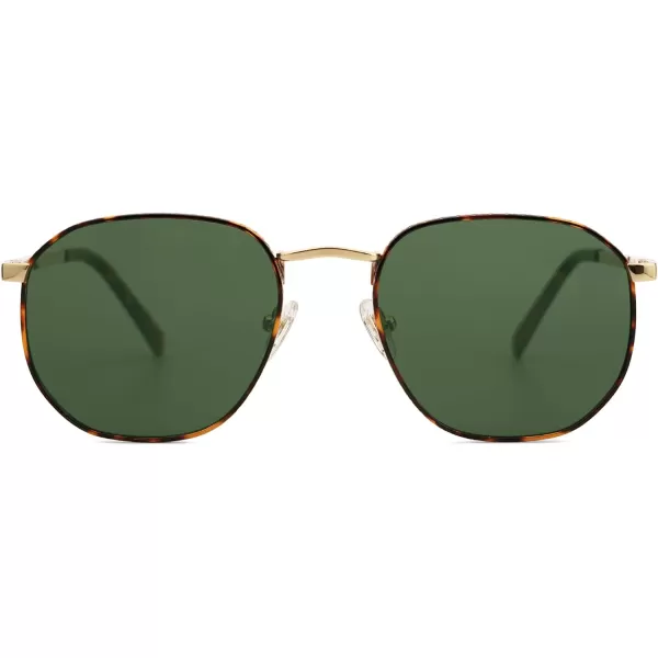 SOJOS Round Sunglasses for Men Women Classic Trendy Vintage Retro StyleDemiGreen