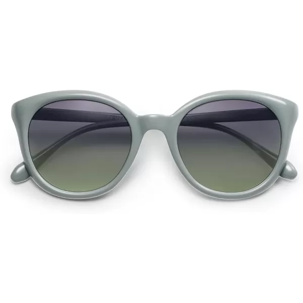 SOJOS Small Round Polarized Sunglasses for Women Men Vintage Style UV400 Lens SJ2259Green