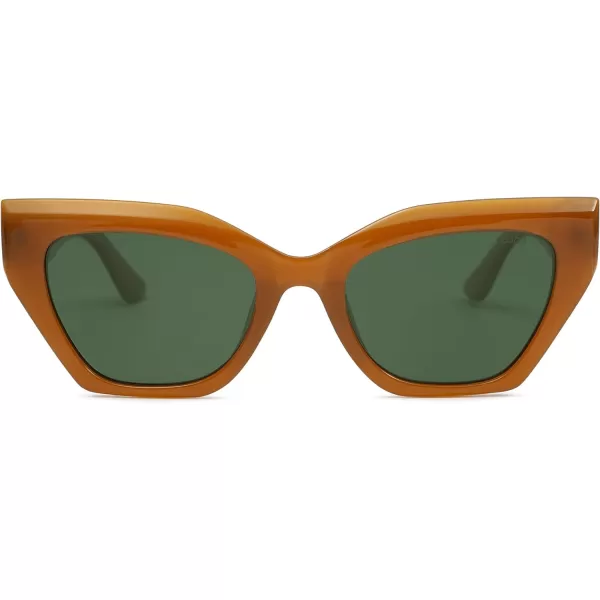SOJOS Square Cat Eye Polarized Sunglasses for Women Retro Classic Vintage Trendy Cateye Shades Sunnies Gafas de sole SJ2235Bronze