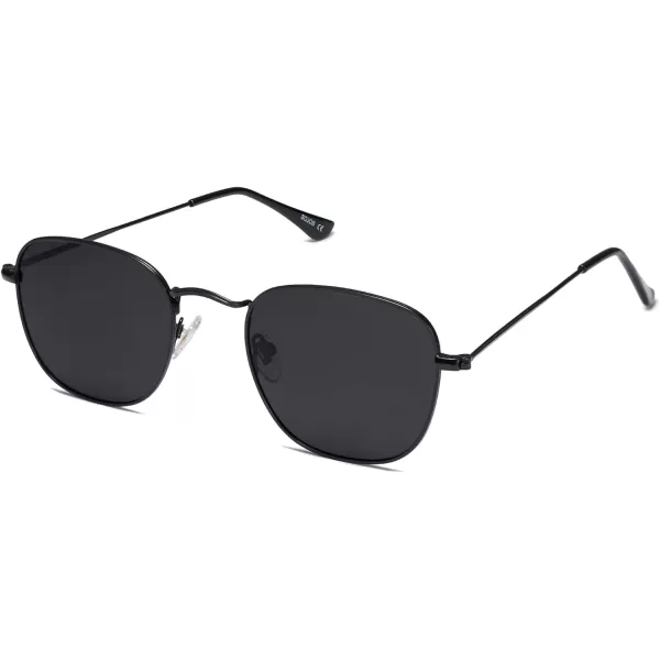 SOJOS Square Polarized Sunglasses for Men Women Classic Vintage Retro StyleBlackGrey