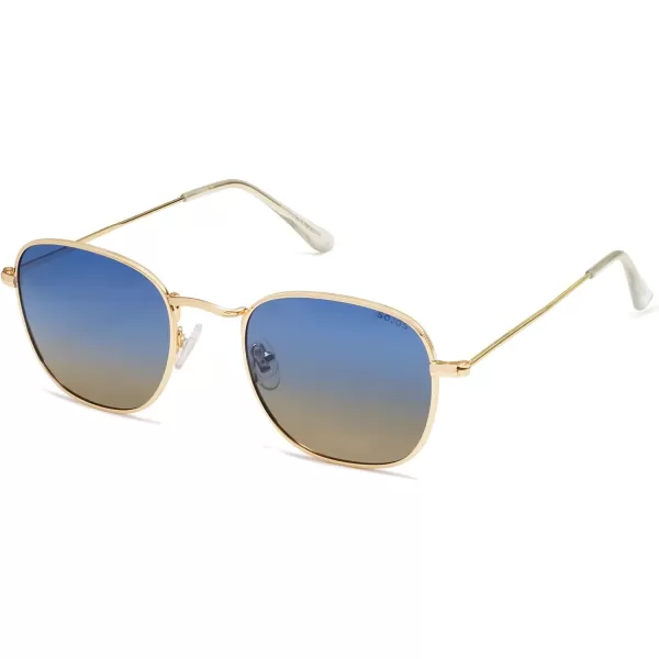 SOJOS Square Polarized Sunglasses for Men Women Classic Vintage Retro StyleGoldBlueampbrown
