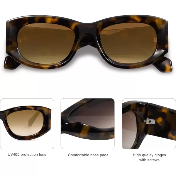 SOJOS Sunglasses Womens Mens Trendy 2023 Y2K Square Retro ShadesBrown