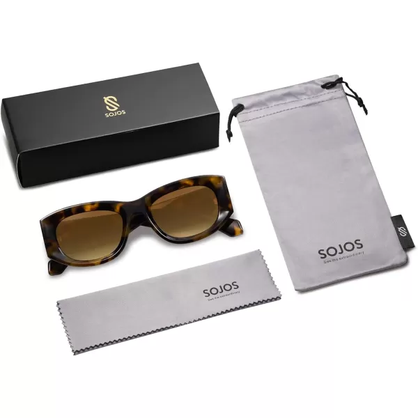 SOJOS Sunglasses Womens Mens Trendy 2023 Y2K Square Retro ShadesBrown