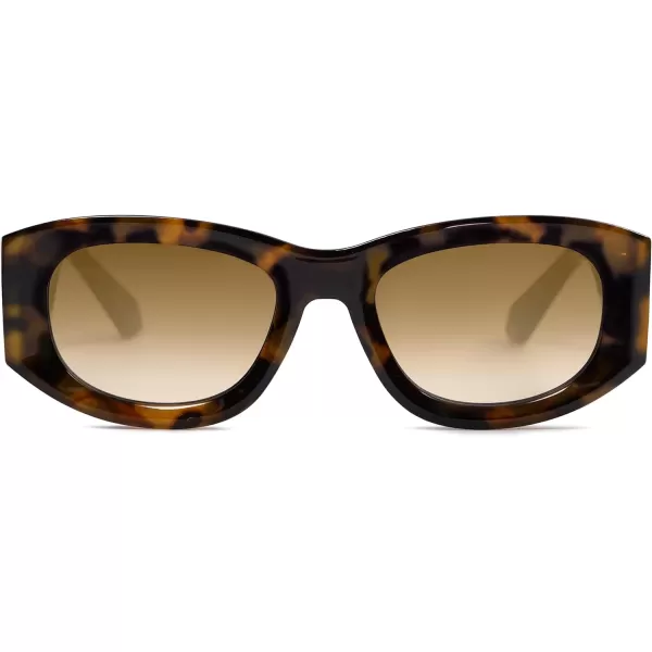 SOJOS Sunglasses Womens Mens Trendy 2023 Y2K Square Retro ShadesBrown