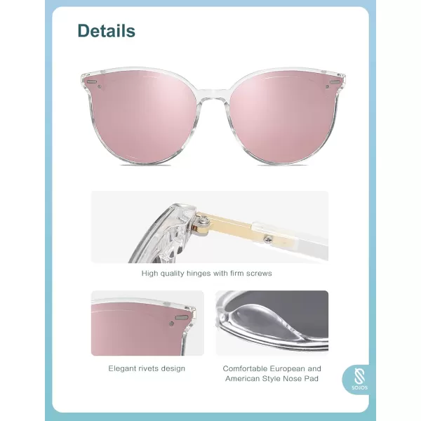 SOJOS Sunglasses Womens Trendy 2023Clear