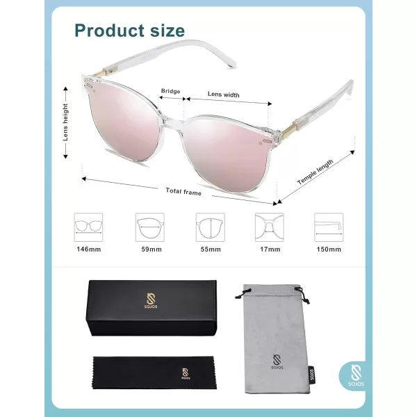 SOJOS Sunglasses Womens Trendy 2023Clear