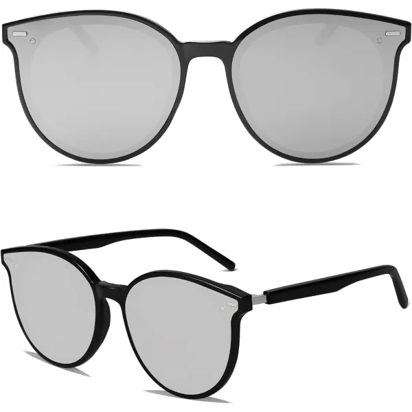SOJOS Sunglasses Womens Trendy 2023Dark Black