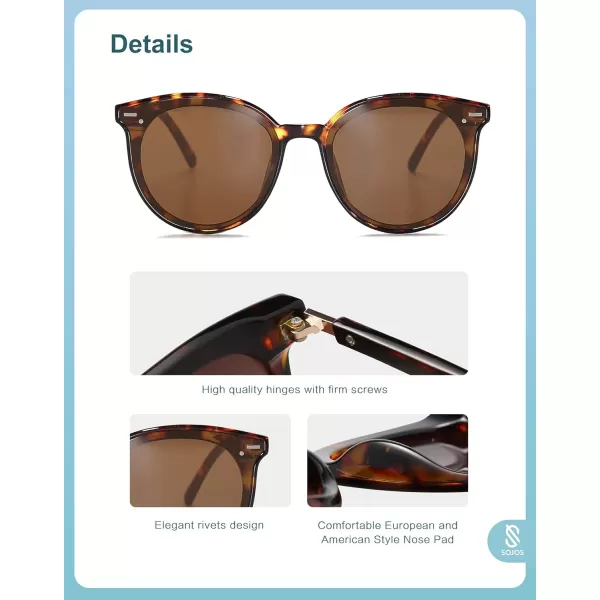 SOJOS Sunglasses Womens Trendy 2023Dark Brown