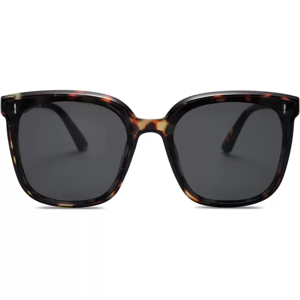 SOJOS Trendy Oversized Sunglasses for Women and MenTortoiseGrey