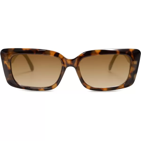 SOJOS Trendy Rectangular Sunglasses Womens Face 90s Retro Shades Sunnies Gafas de sole Chunky Angular Cornor Frame SJ2238Multicolor