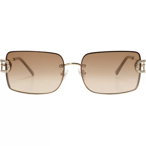 SOJOS Trendy Sunglasses for Women and MenGoldBrown Grading