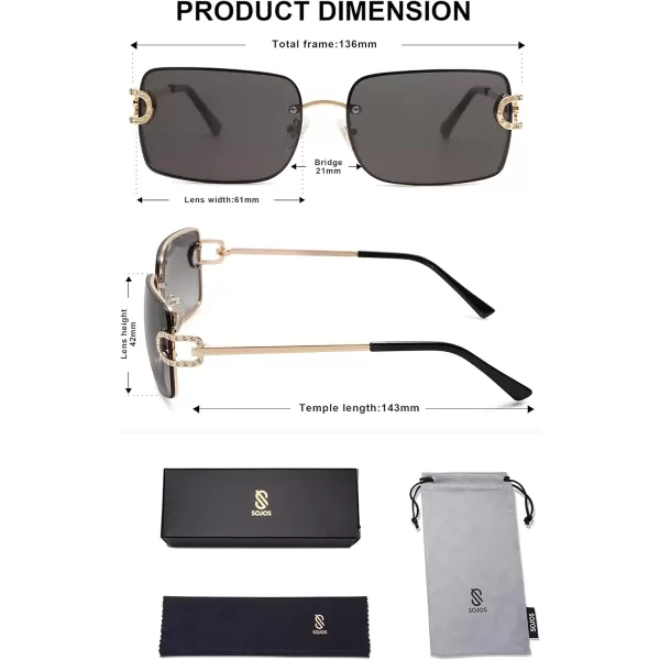 SOJOS Trendy Sunglasses for Women and MenGoldGrey