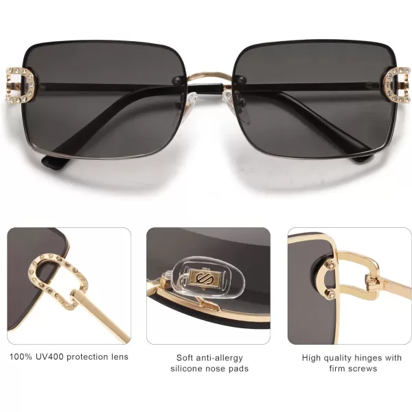 SOJOS Trendy Sunglasses for Women and MenGoldGrey