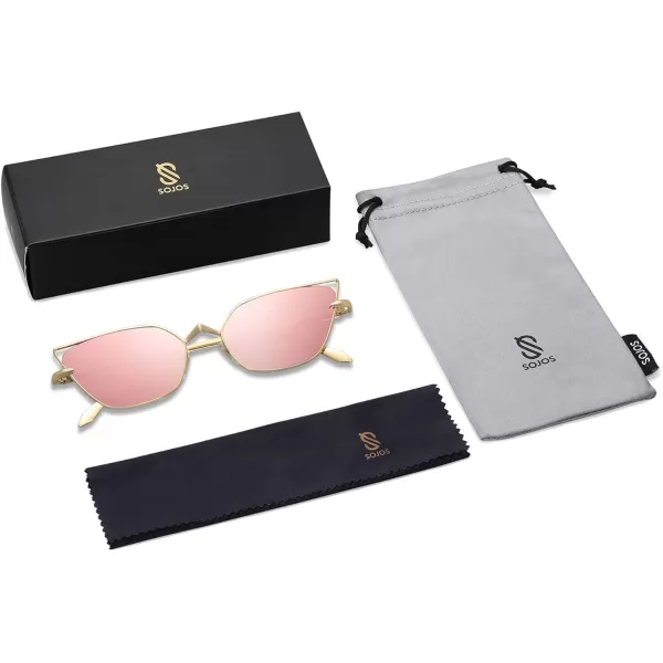 SOJOS Trendy Sunglasses for Women and MenGoldPink