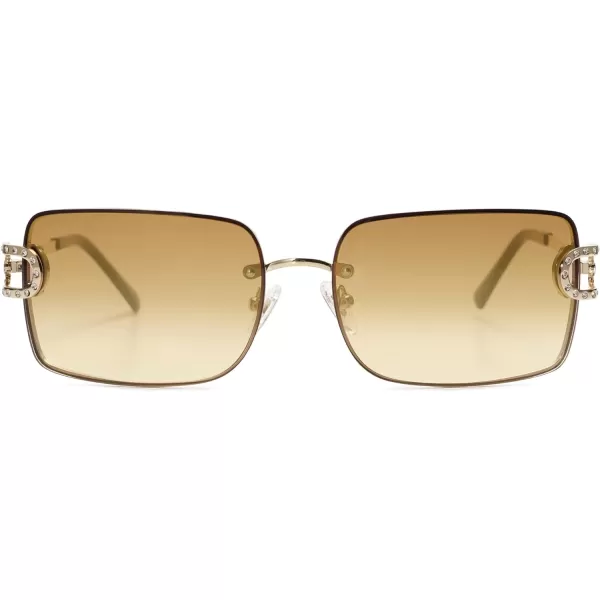 SOJOS Trendy Sunglasses for Women and MenGoldYellow Brown Grading