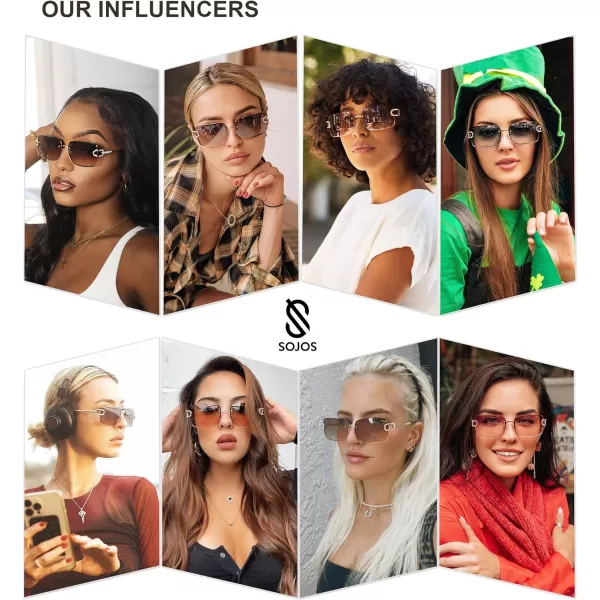 SOJOS Trendy Sunglasses for Women and MenSilverGreen Grading
