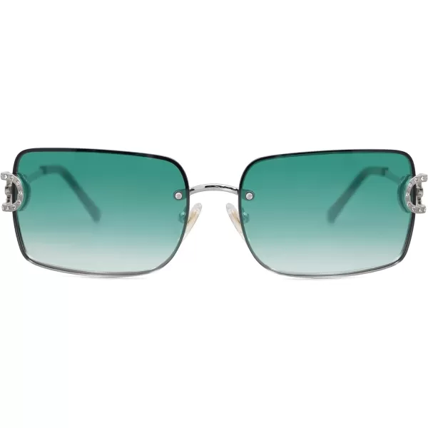 SOJOS Trendy Sunglasses for Women and MenSilverGreen Grading