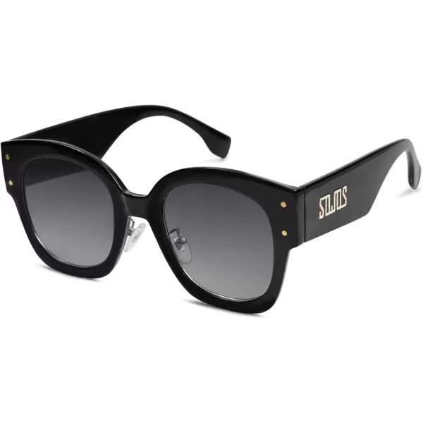 SOJOS Vintage Sunglasses Womens Trendy 2023 Nude Big Sun Glasses Oversized UV400 Protection SJ2257Black