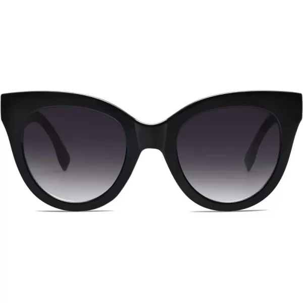 SOJOS Retro Oversized Cateye Sunglasses for Women Large Vintage Trendy Shades SJ2074BlackGrey