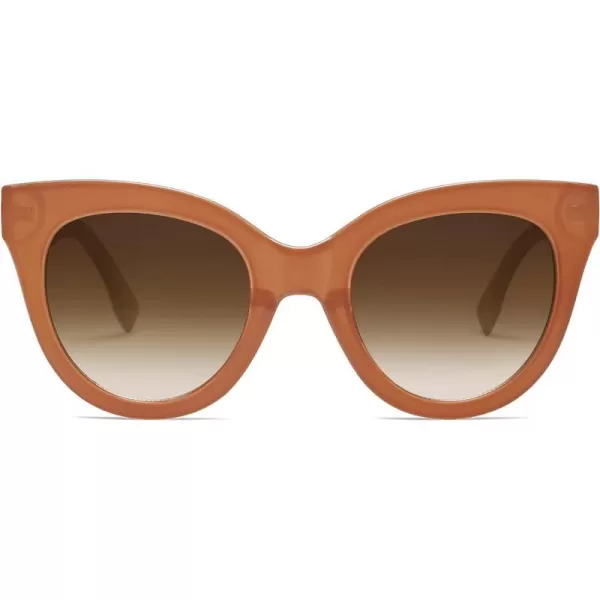 SOJOS Retro Oversized Cateye Sunglasses for Women Large Vintage Trendy Shades SJ2074OrangeBrown