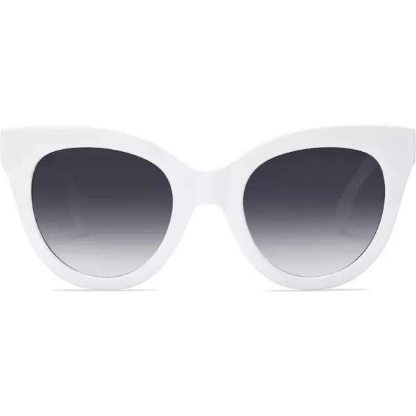 SOJOS Retro Oversized Cateye Sunglasses for Women Large Vintage Trendy Shades SJ2074WhiteGrey
