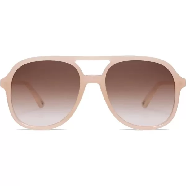 SOJOS Retro Polarized Aviator Sunglasses for Women Men Classic 70s Vintage Trendy Square Oversized AviatorsPinkLight Brown