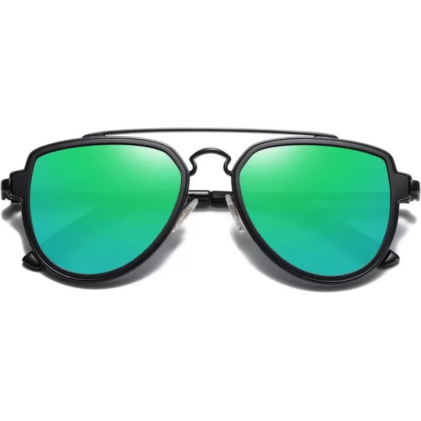 Black/Greenish Blue Mirrored Multicoloured