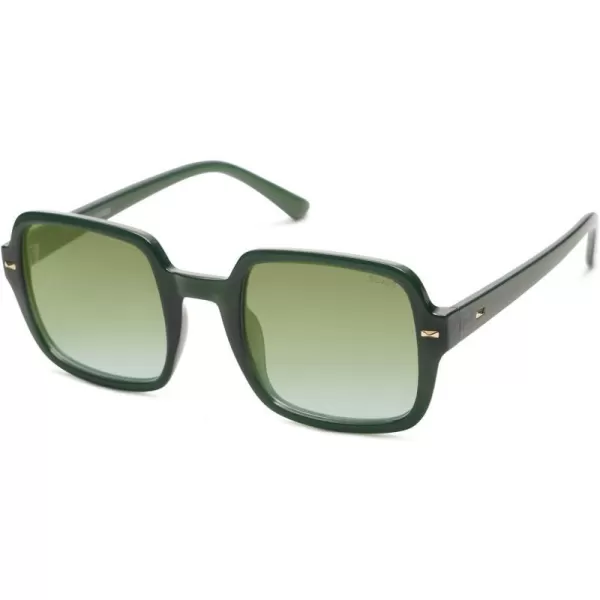 SOJOS Retro Square Polarized Sunglasses for Women Men Classic Trendy Sunnies SJ2226GreenGreen
