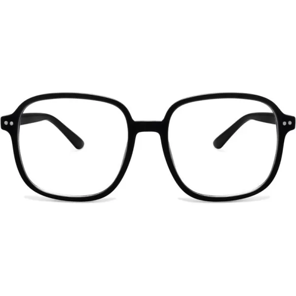 SOJOS Square Blue Light Blocking Glasses Oversized for Women TR90 Frame Filter SJ5081C1 Black Frame AntiBlue Light Lens