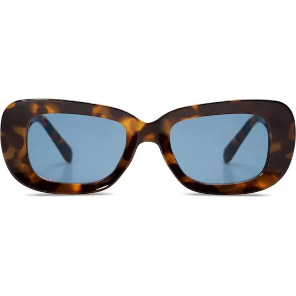 SOJOS Thick Rectangular Sunglasses Womens Mens Concave Chunky Frame Trendy Retro Vintage 90s Shades Sunnies SJ2249Multicolor